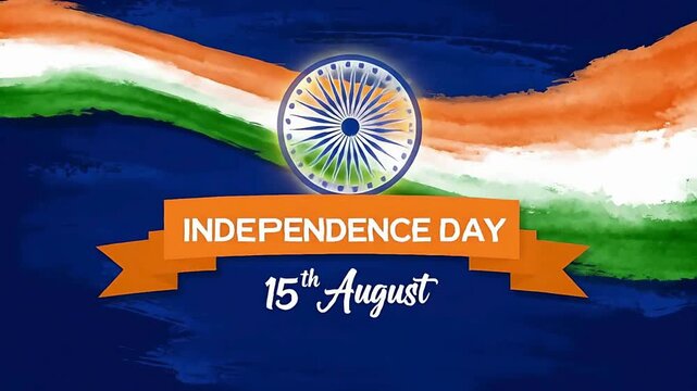 An illustrative depiction of India's Independence Day. The image features the nation's flag, which symbolizes its freedom and unity