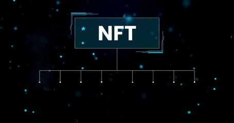 Animated rocket and gear icons representing workflow and progress on digital interface, NFT presentation page - Powered by Adobe