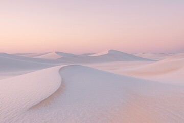 Serene Pastel Desert Dunes at Sunrise