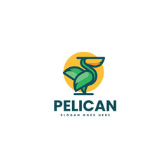Mascot Modern Pelican Logo Design