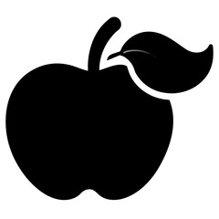 apple on black background