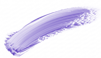 abstract blue paint brush stroke on transparent background