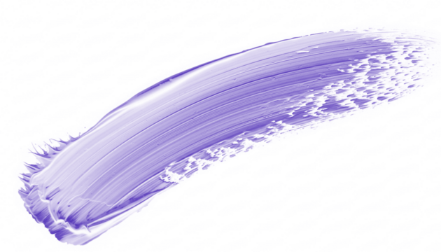 abstract blue paint brush stroke on transparent background