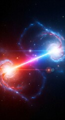 Cosmic Clash Vertical Portrait Wallpaper of Nebula Collision