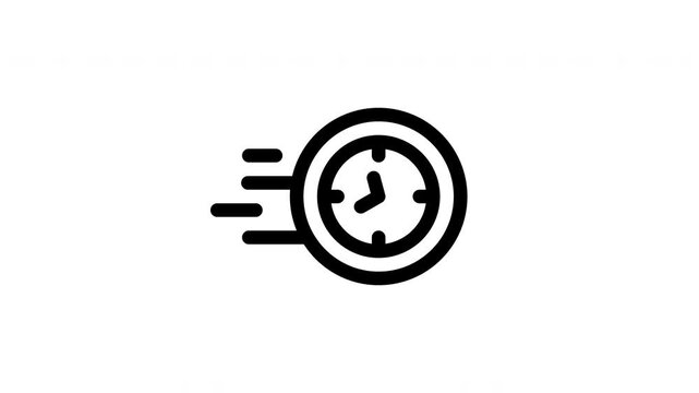 clock minimalist line animation