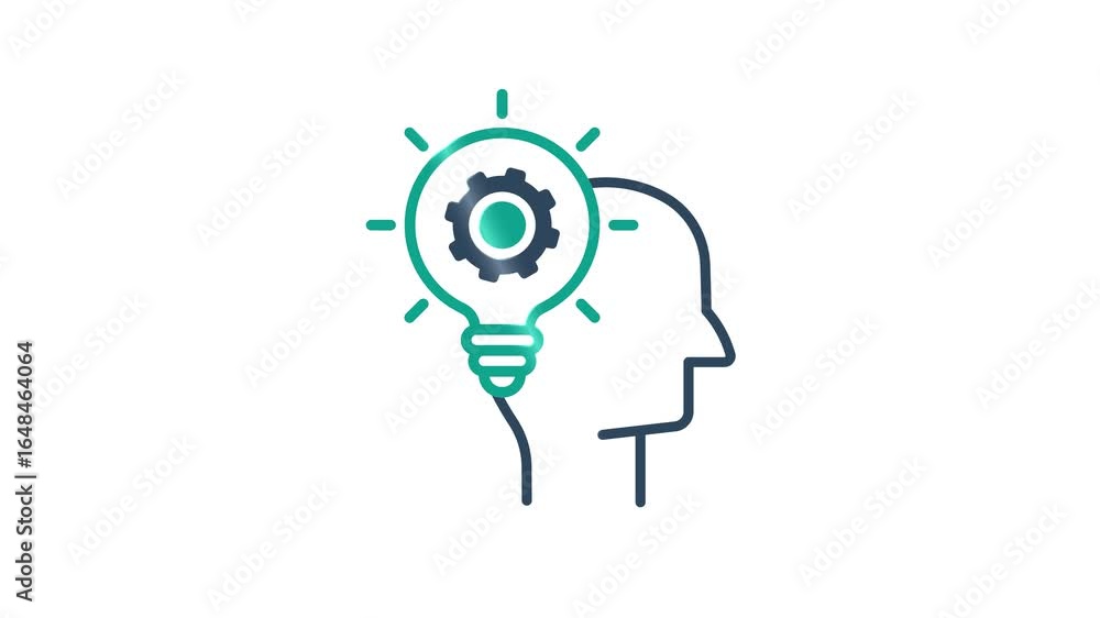 Poster skills icon animated. animated icon related to motivation. suitable for user interface, provide visu
