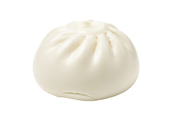 Delicious Steamed Baozi (Chinese Bun) Isolated on White Background. Traditional Asian Food & Dim Sum Delicacy.