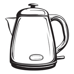 Fototapeta premium Electric kettle silhouette 