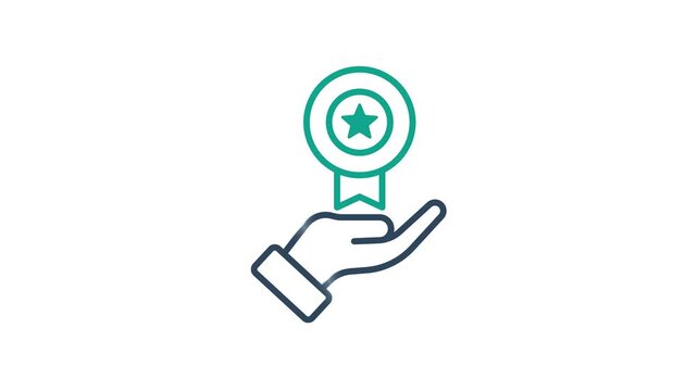 Benefits icon animated. animated icon related to motivation. suitable for user interface, provide visual feedback and more. alpha channel, transparent background