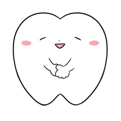 歯　キャラクター　微笑む