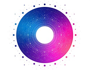 Circular mandala with vibrant gradient