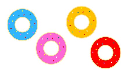 donuts design vector cartoon colorfull 