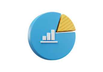 Isolated Pie Chart Representing Business Market Share Analysis