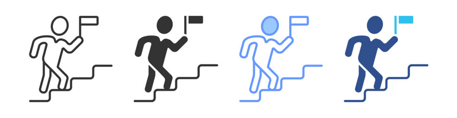 Competency Framework Multi Style Icon Set Vector Collection 