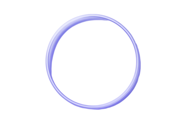 Blue round circle frame isolated on white background