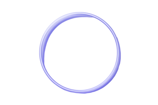 Blue round circle frame isolated on white background