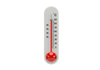 Isolated 3D Render of a Classic Celsius Thermometer, Temperature Measurement