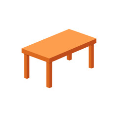 Modern orange table design for stylish interior decoration and functional workspace setups