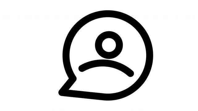 add friend minimalist line animation