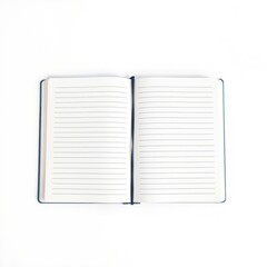 Blank open lined notebook isolated on white book mockup blank template isolated book professional presentation blank empty  creative composition versatile use  professional lighting expert 