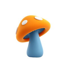 Stylized Mushroom Illustration on transparent background Offering Whimsical Appeal