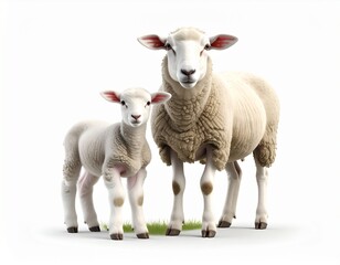 Fototapeta premium Goat and kid