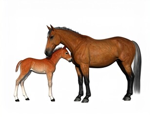 Fototapeta premium Horse and foal 