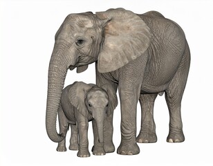 Obraz premium Elephant and calf