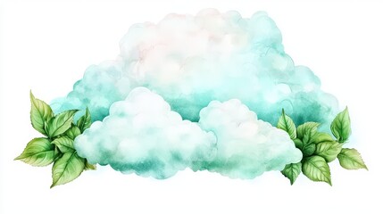 Floating matcha powder clouds drifting softly, serene green palette offers calmness, zen-like quality for tea brands