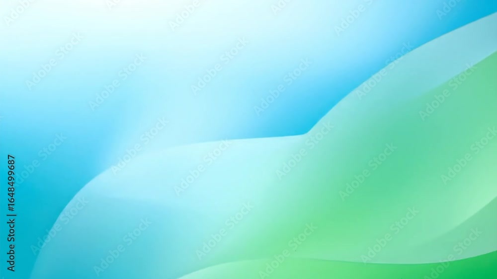 Aufkleber abstract gradient background with soft blue and green waves modern design wallpaper with smooth flui
