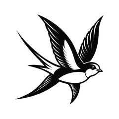 Graceful swallow captured in dynamic flight a perfectly balanced artistic composition