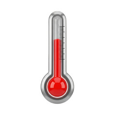 Red thermometer indicating elevated temperature with black background health concept for medical illustration or science education purposes