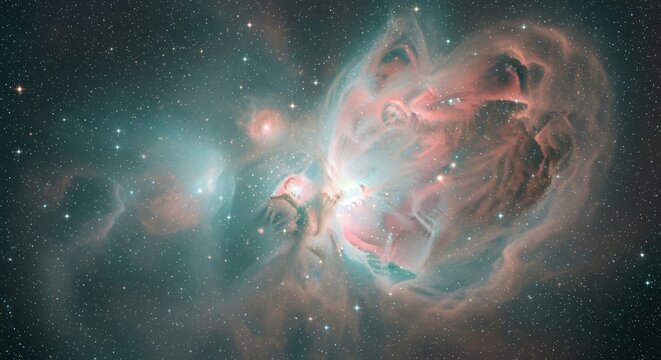 Messier 17: The Omega Nebula's Celestial Dance - Powered by Adobe