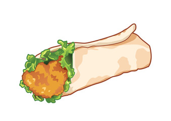 Tasty taco filled with crispy chicken and fresh greens wrapped in soft tortilla for a delightful meal