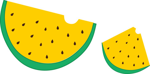 slice watermelon yellow