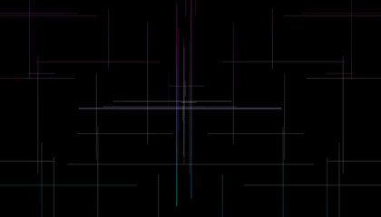 Tracé lumineux sur fond noir.