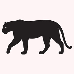 Tiger Illustration – Stylized Black and White Wildlife Predator