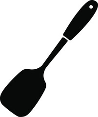 Black kitchen spatula with handle kitchen utensil cooking tool