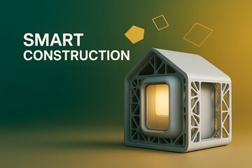 Modern Futuristic Smart Home Interior with Integrated Technology for Automated Living