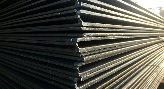 Steel sheet mockup, showcasing layers and textures for architectural design