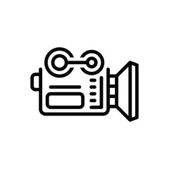 Fototapeta premium Black line icon for video