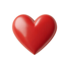 Shiny red heart symbol of love and romance isolated on transparent background, perfect for valentines day cards and romantic expressions