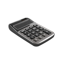 Calculator isolated on transparent background electronic device for business, finance, mathematics, accounting and calculation office equipment