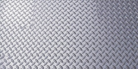 Seamless texture of metallic diamond plate flooring, metallic background, diamond plate