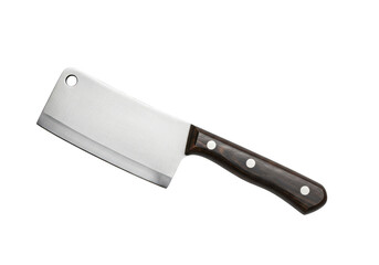 Meat cleaver knife isolated on transparent background