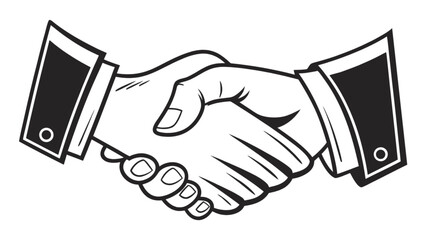 Handshake agreement partnership deal business collaboration success cooperation contract negotiation vector art