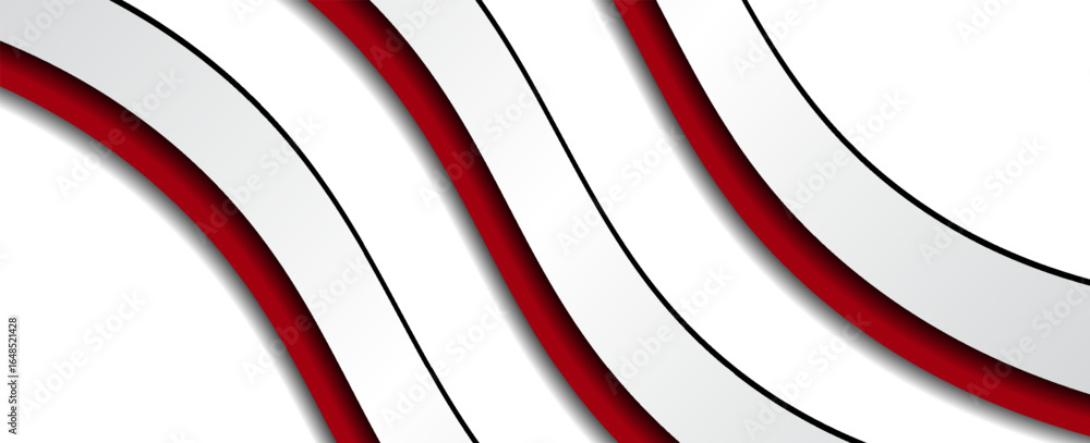 Poster white background with red diagonal lines. vector