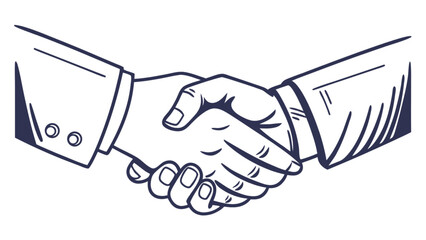 Handshake agreement business deal partnership collaboration vector illustration graphic design element