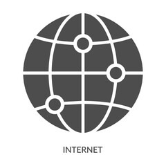 Internet Icon Line Style. Design Vector Illustration