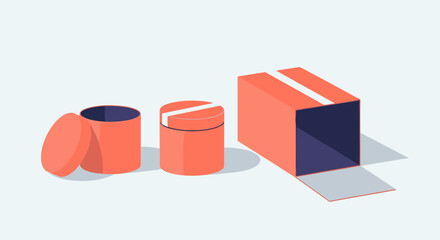 illustrating the evolution of packaging from traditional containers to modern cardboard boxes for efficient shipping and storage solutions